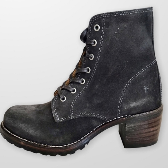 Frye Sabrina 6G Lace  Up Combat Boot - Picture 5 of 9